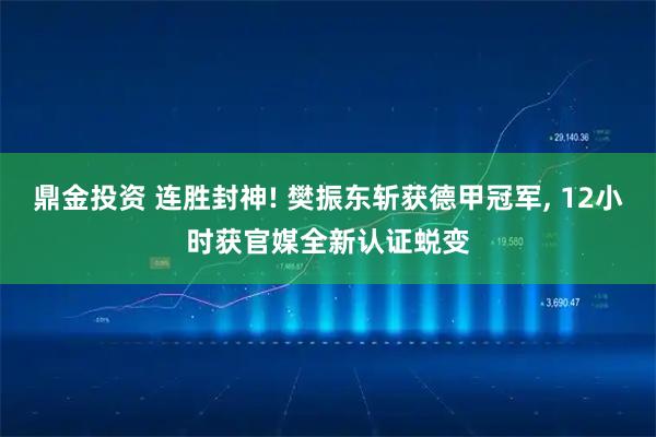 鼎金投资 连胜封神! 樊振东斩获德甲冠军, 12小时获官媒全新认证蜕变